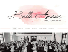 Tablet Screenshot of belleamourphotography.com